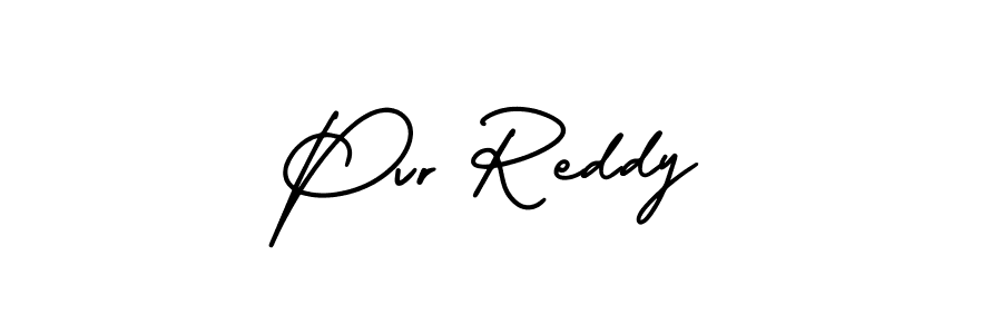 You should practise on your own different ways (AmerikaSignatureDemo-Regular) to write your name (Pvr Reddy) in signature. don't let someone else do it for you. Pvr Reddy signature style 3 images and pictures png